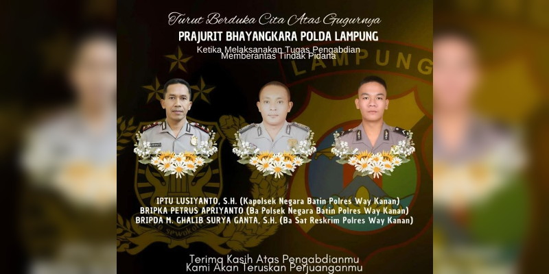 tiga anggota polri tewas