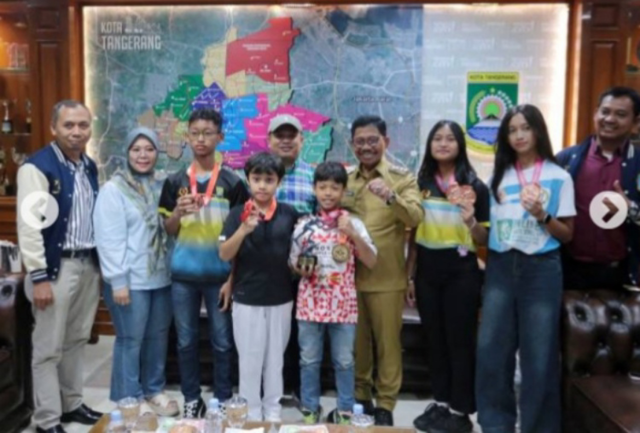 Pemerintah Kota Tangerang kembali mengapresiasi prestasi gemilang atlet-atlet mudanya. Foto ist